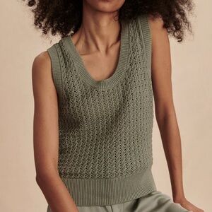 Varley Green Open Knit Tank